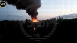 В Химках крупный пожар: горит мебельный склад