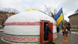 Очередную казахскую «юрту несокрушимости» установили на Украине