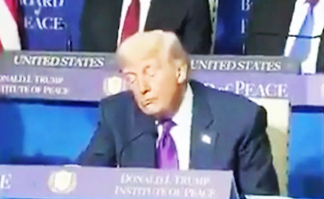 Трамп уснул на заседании своего «Совета мира»