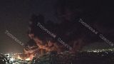 The Russian Armed Forces struck at the port of Odessa, a powerful fire is raging there — video