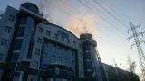 В Томске на улице Нахимова горит здание Газпрома