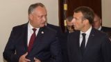 "Comrade Macron, we will not forget this": Dodon threatened the French president