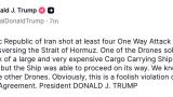 Трамп: Иран безрассудно нарушил соглашение о прекращении огня