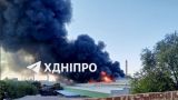 A combine plant is burning in Dnepropetrovsk, a fire is spreading