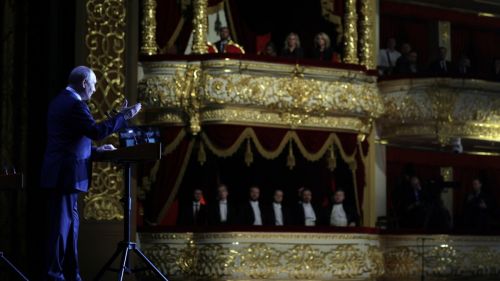 Putin's joke made the delegates of the congress of the Union of Theatrical Figures laugh
