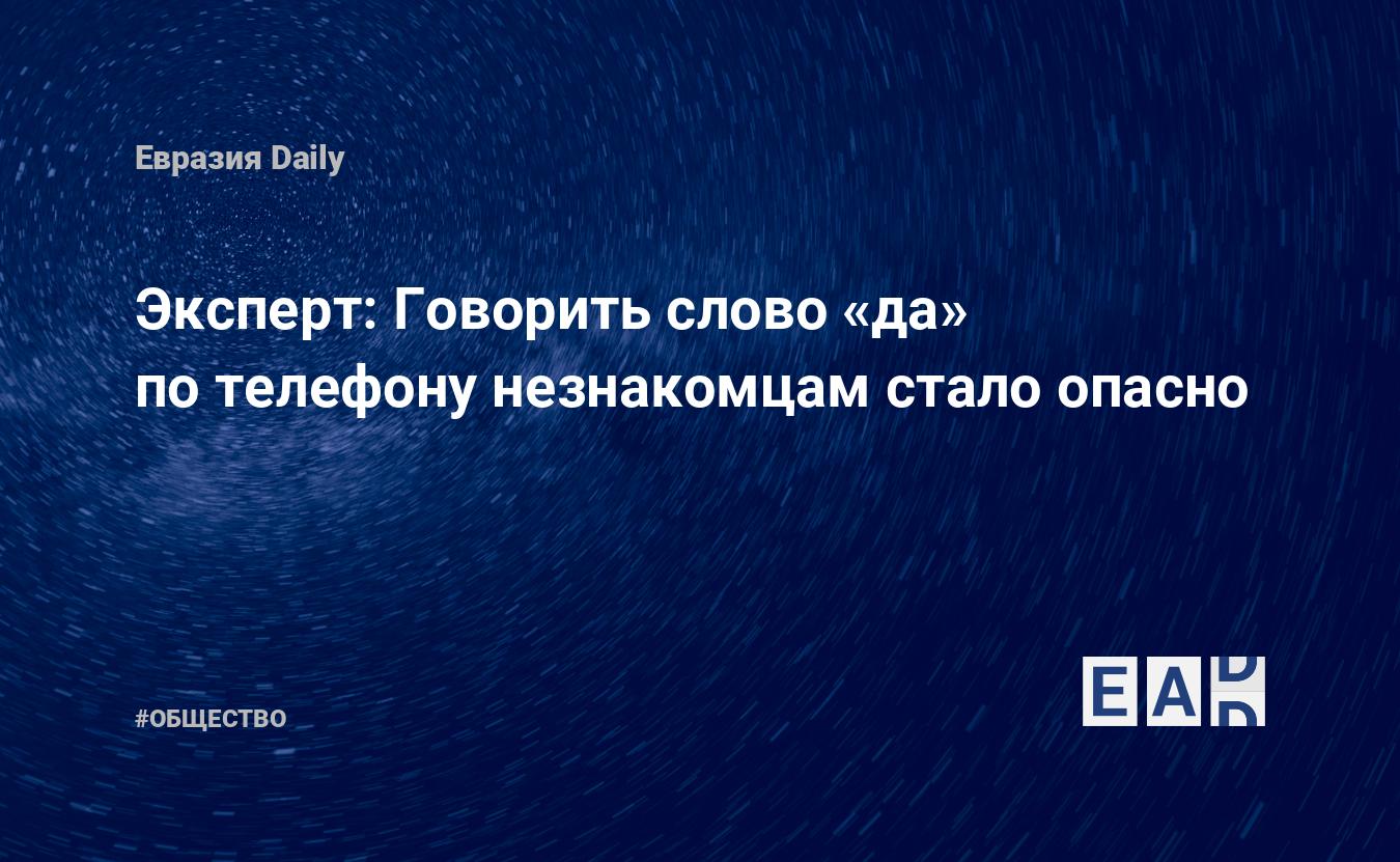 Эксперт: Говорить слово «да» по телефону незнакомцам стало опасно —  EADaily, 2 ноября 2019 — Общество. Новости, Новости России