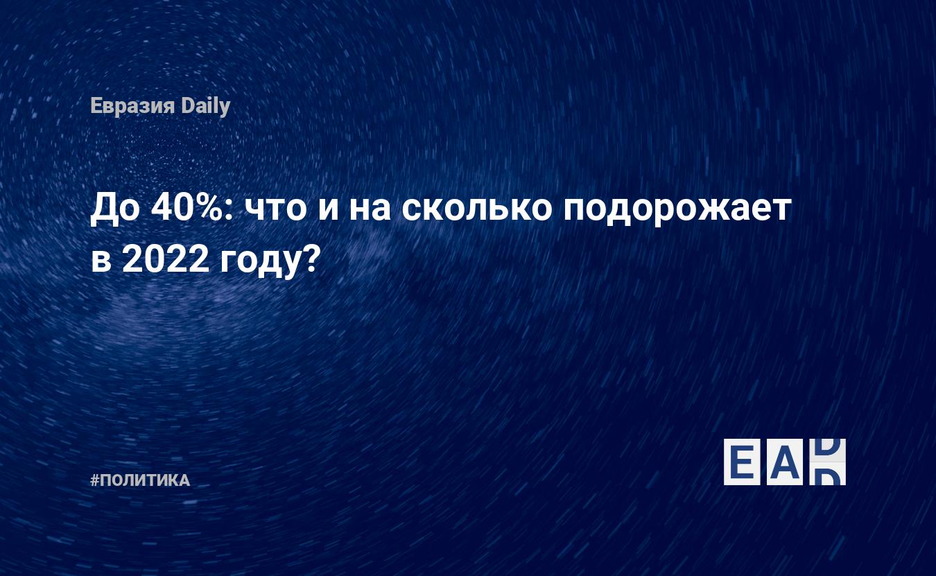 До 40%: что и на сколько подорожает в 2022 году? — EADaily —  в .