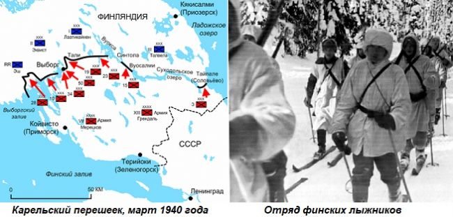 Война с финляндией 1939 1940 карта